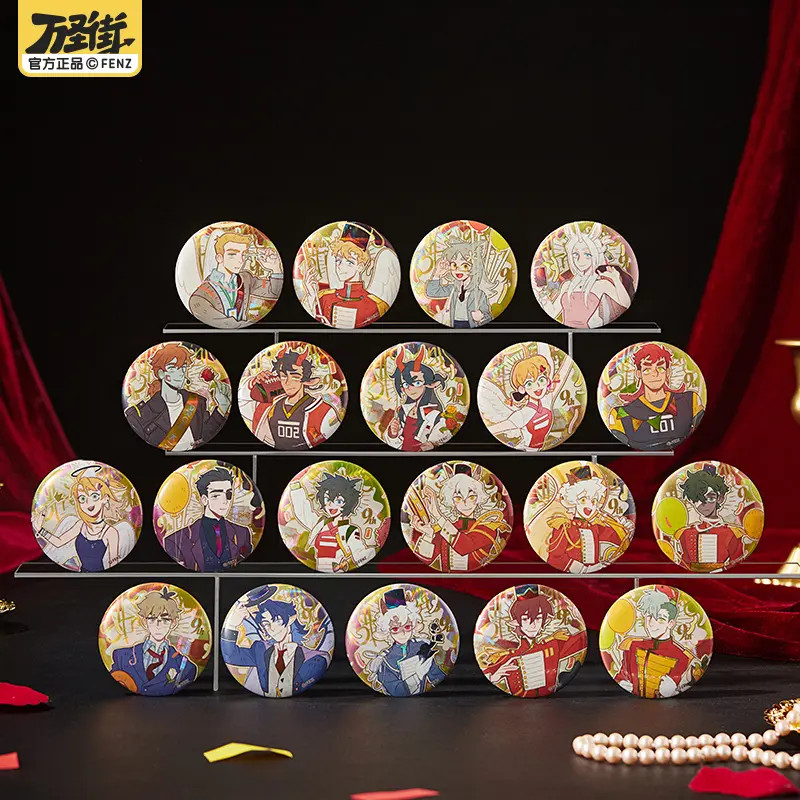 万圣街-九周年全系列吧唧透卡拍立得镭射票亚克力色纸动漫盲盒