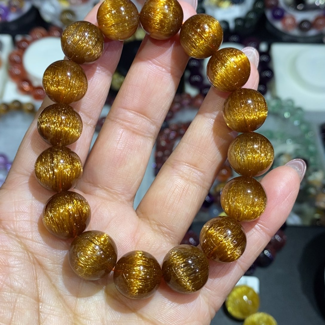 水晶未镶嵌手链黄金铜顺发13