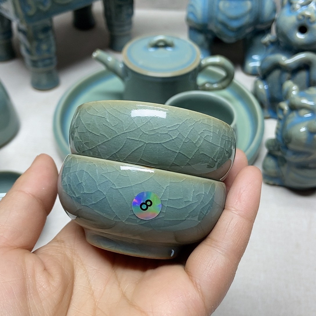 爱***意两只杯子原矿天蓝