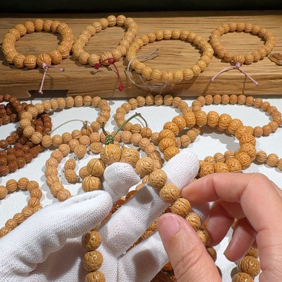 清***生桃核手串精品桃核