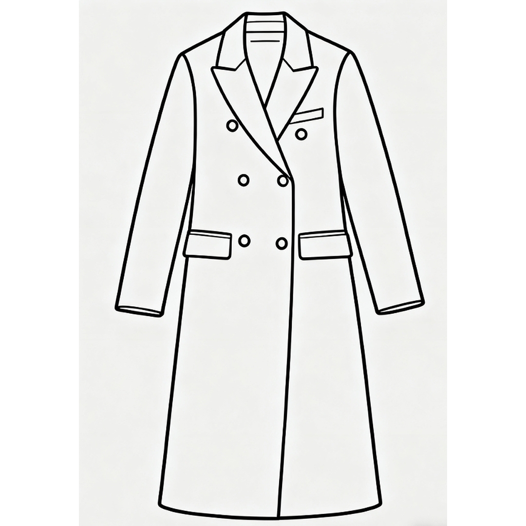 【MonTendre】秋季新款 M 女装法式气质双排扣挺阔直筒毛呢外套大衣