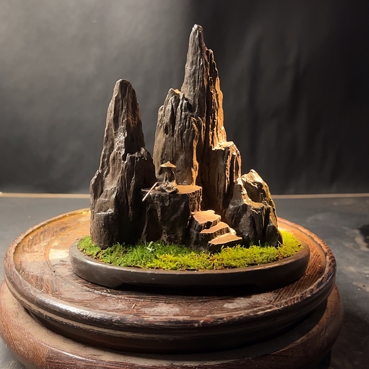 手工制作宋山石盆景007