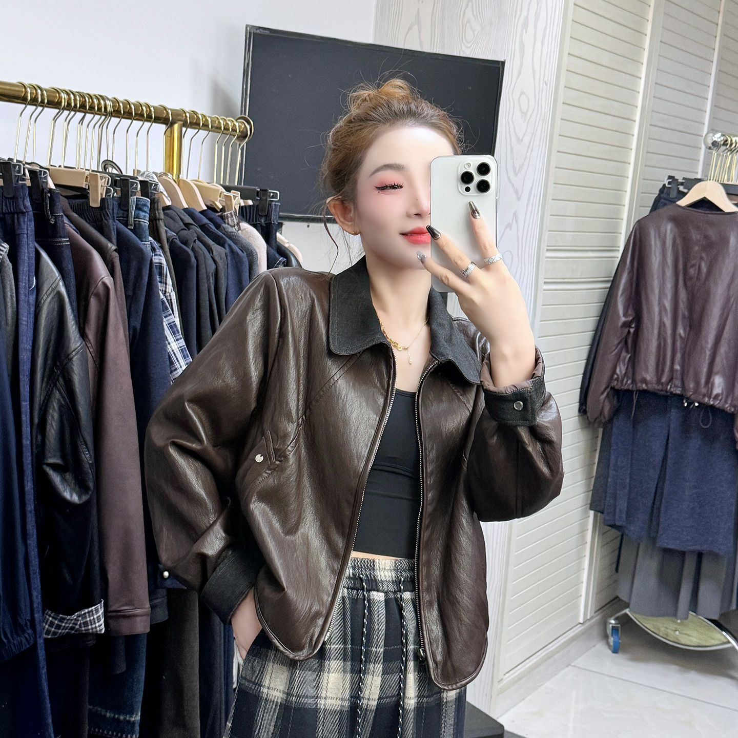 小个子时尚短款皮衣外套女2025秋季新款高级感气质百搭皮夹克上衣