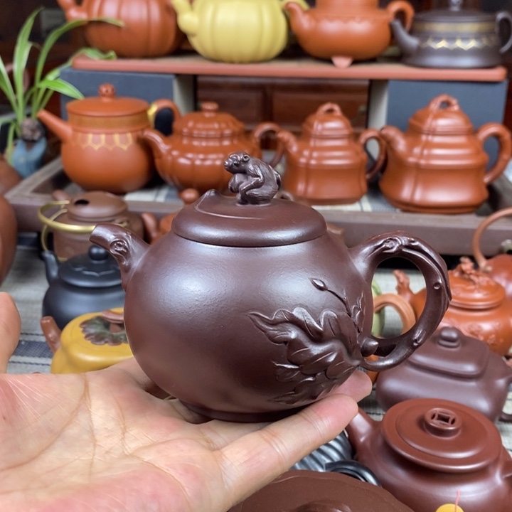 紫砂茶壶猴桃280cc原矿老紫泥特价