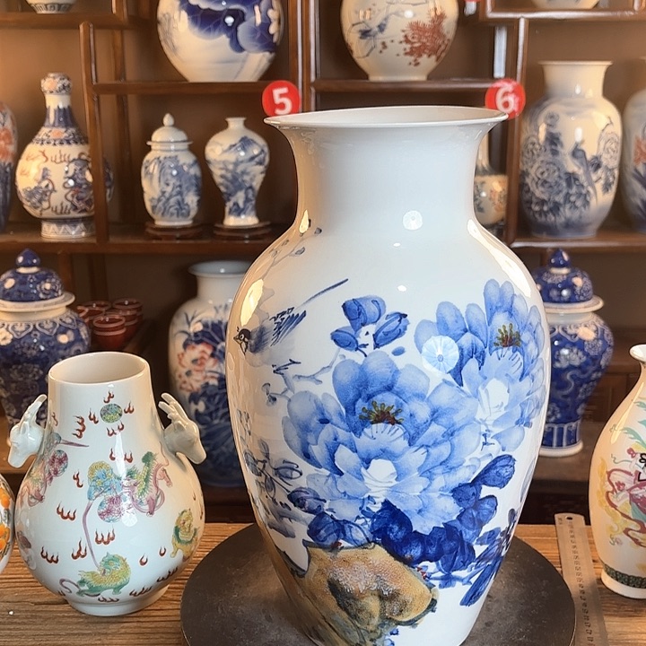 瓷片景德镇陶瓷赏瓶