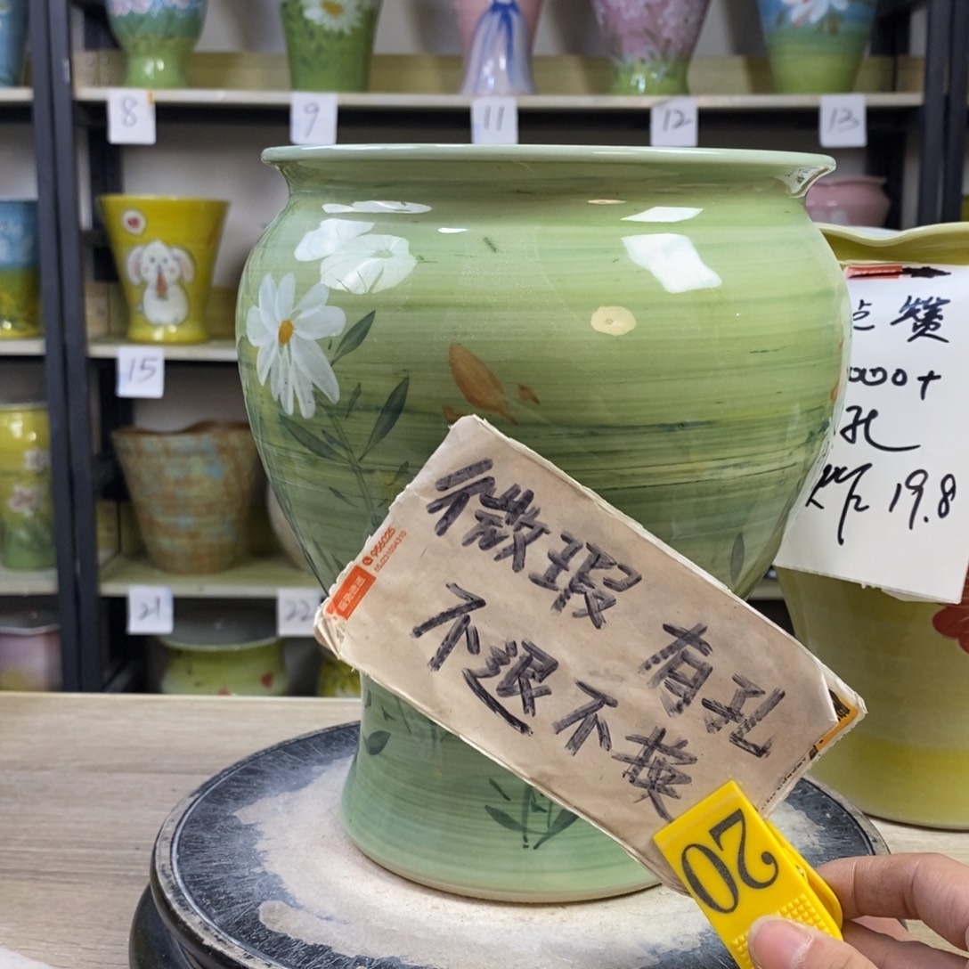 景德镇手工手绘陶瓷花盆