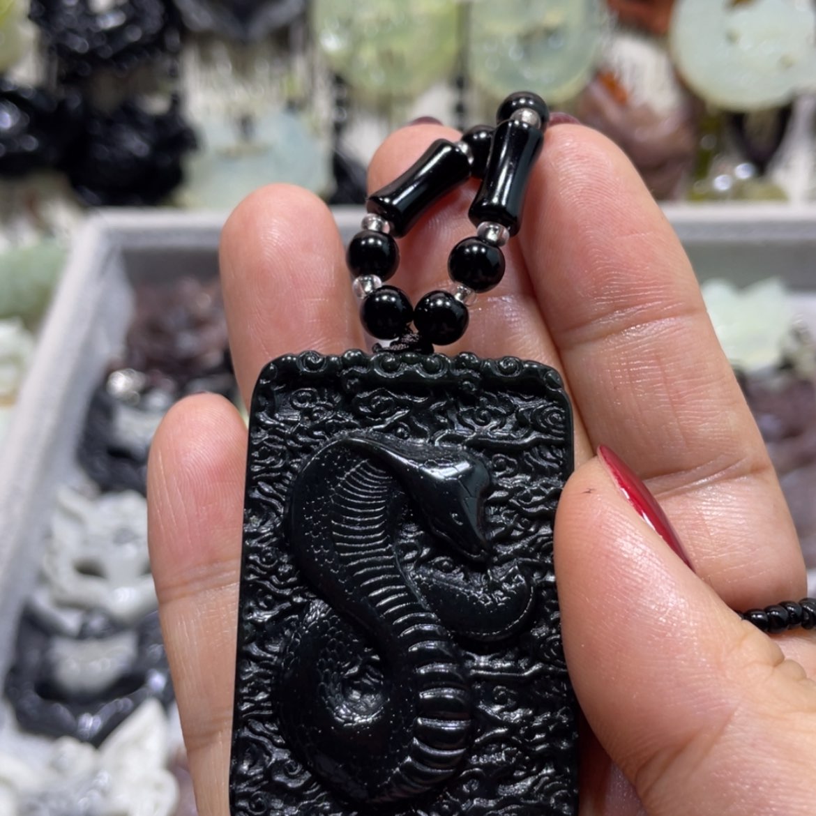 【闪购商品】岫玉颈饰未镶嵌2吊坠