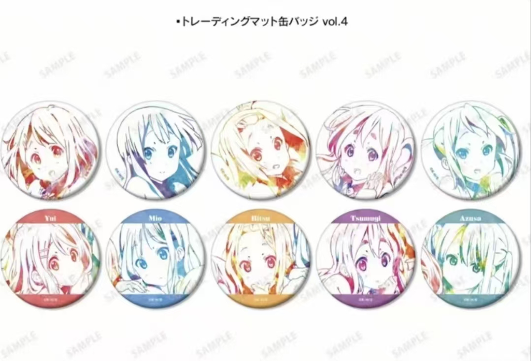 【拆袋】日谷-轻音少女水彩线稿4弹A款-vol4-徽章吧唧盲盒（代拆）