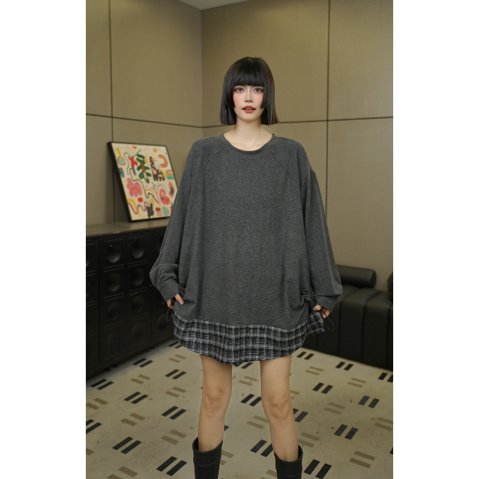 34016-200斤可穿显瘦大码卫衣(衣长72-76 -82/胸围130/140/150）