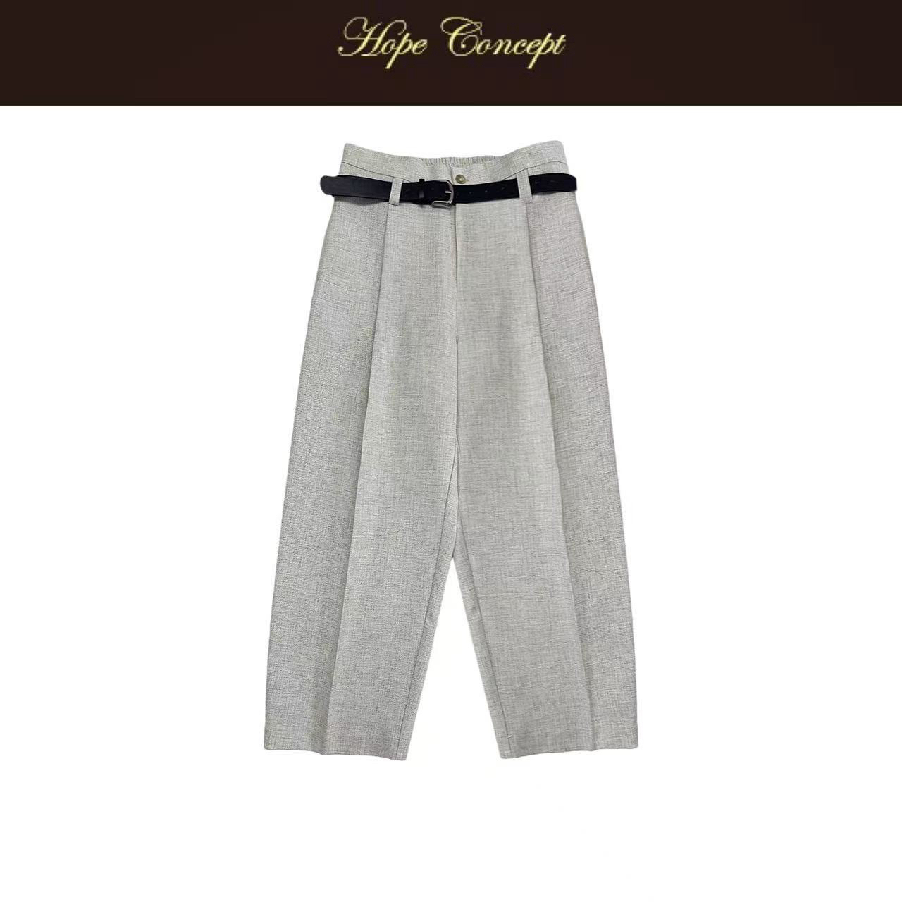 25438#HOPECONCEPT 松弛随性 老钱贵气感定制天丝羊毛阔腿西裤