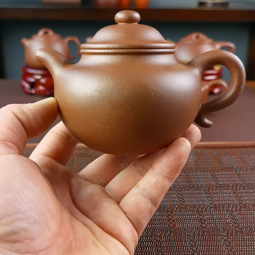 紫砂茶壶四号井底槽清莲子300CC徐敏