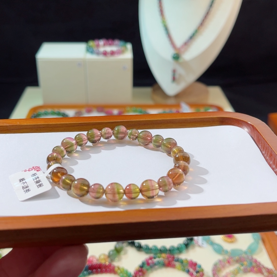 碧玺手串未镶嵌手串