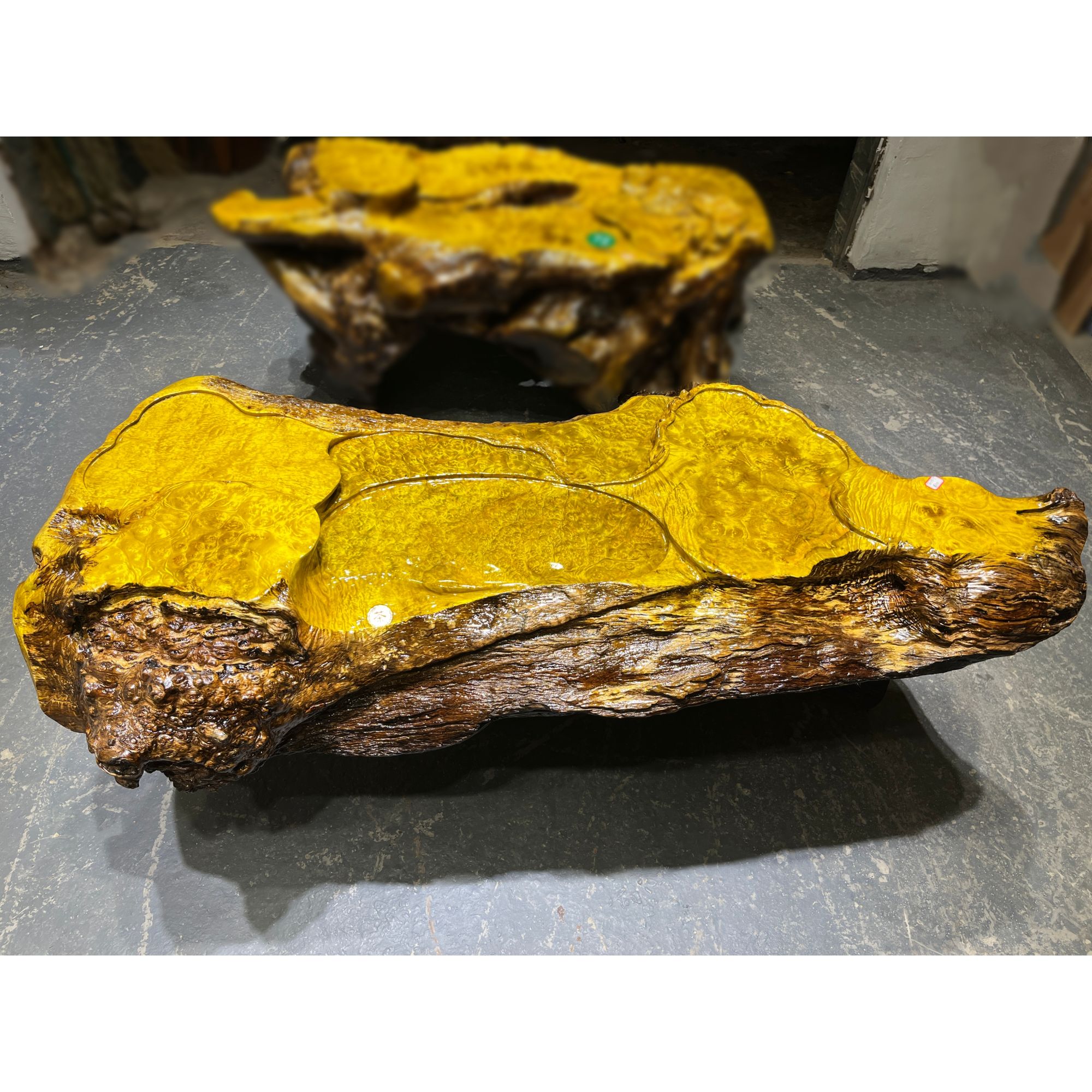 186-105-77 缅甸黄金樟根雕实木茶桌 黄金樟茶台 茶几 茶艺桌茶案