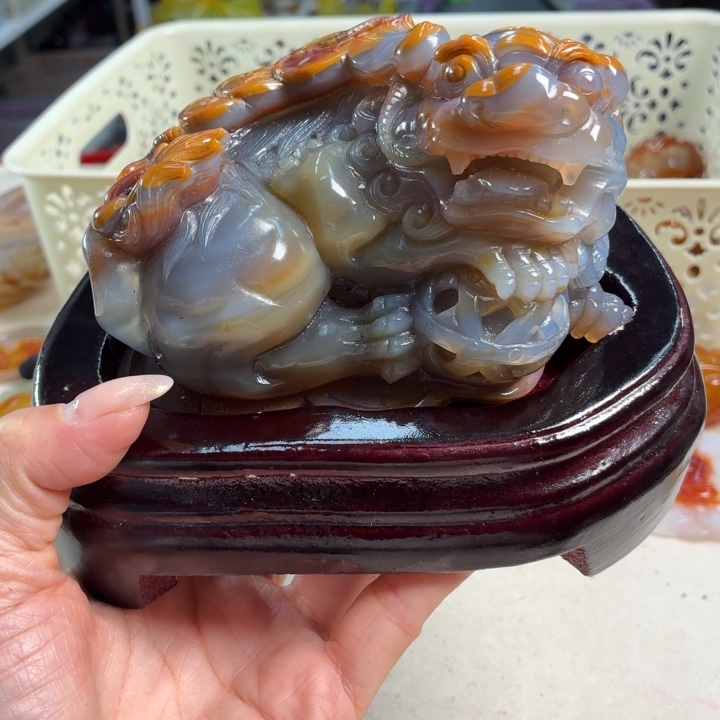 A***哥玛瑙/玉髓未镶嵌吊坠(不含链)