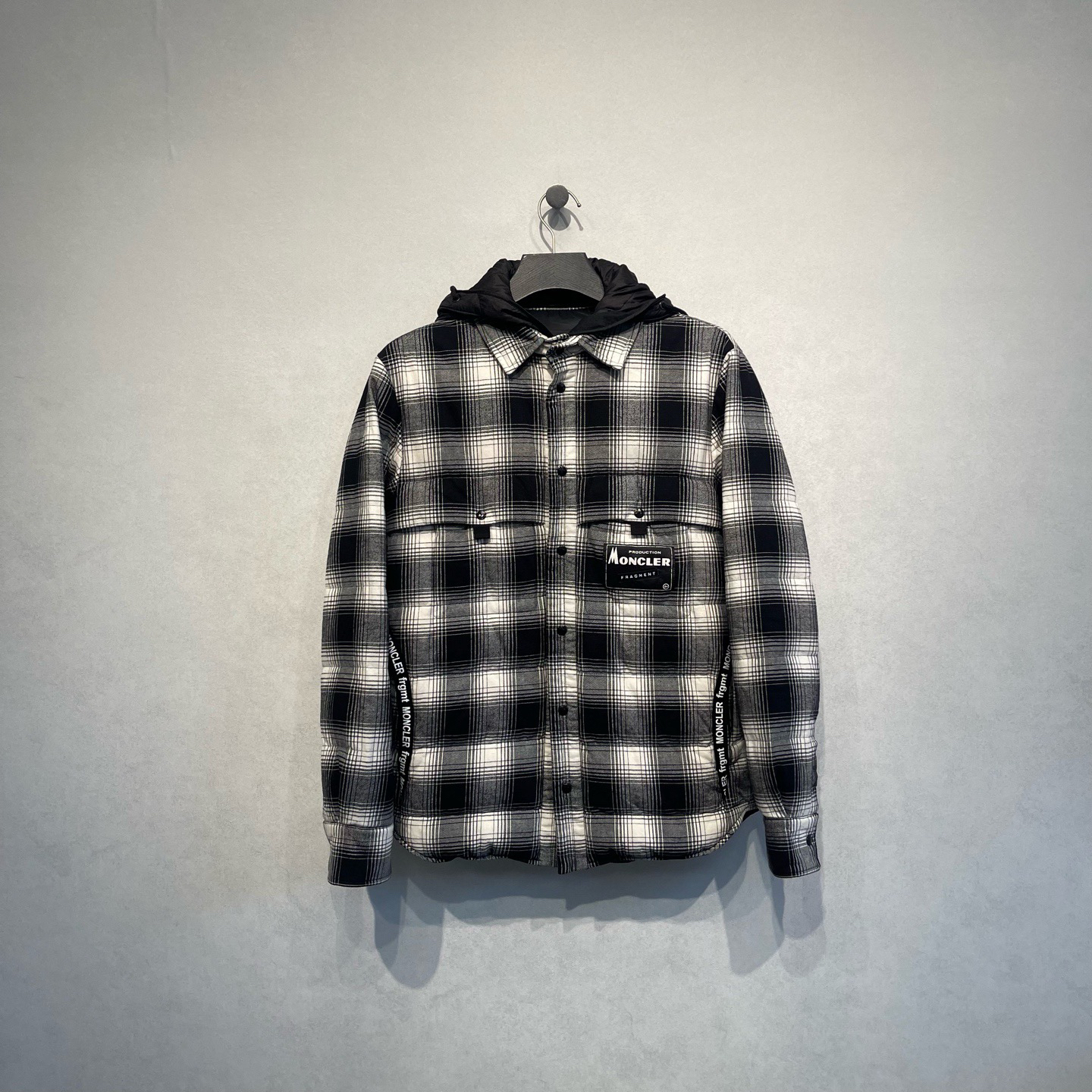 未使用 MONCLER 藤原浩联名 格子衬衫羽绒服外套/2码/DY216228