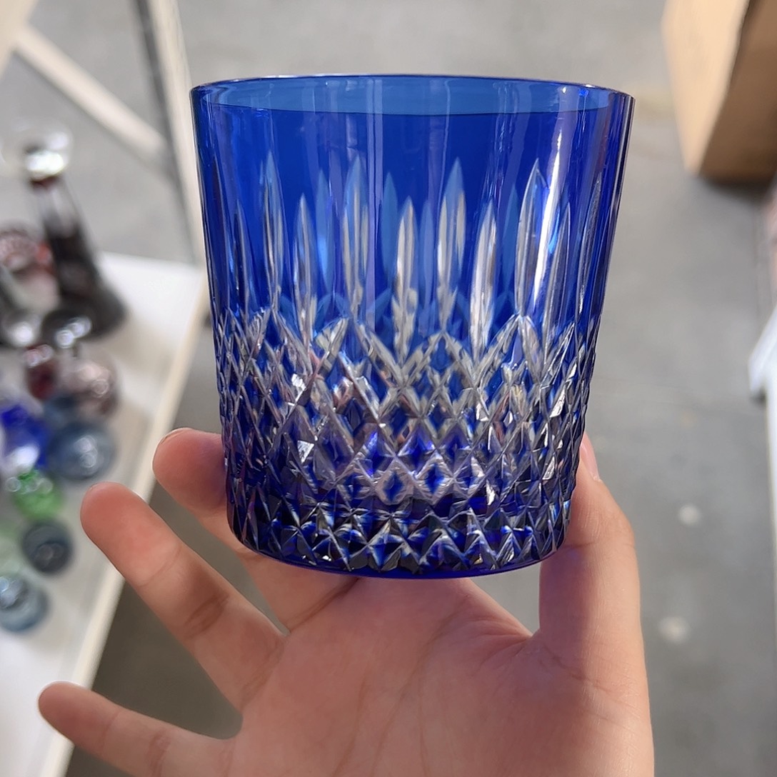 水晶玻璃平底款微瑕一个