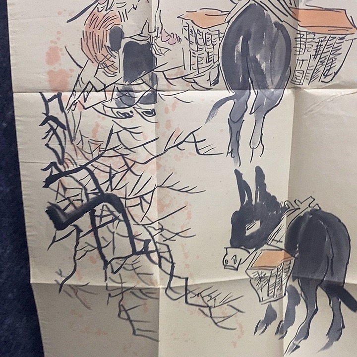 带灯款新中式古典画