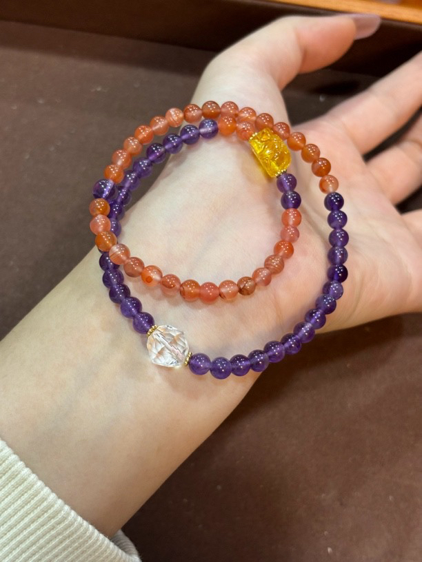 5436 天然南红多宝手串 多样性发其一