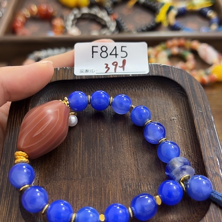 玛瑙/玉髓未镶嵌手链F845