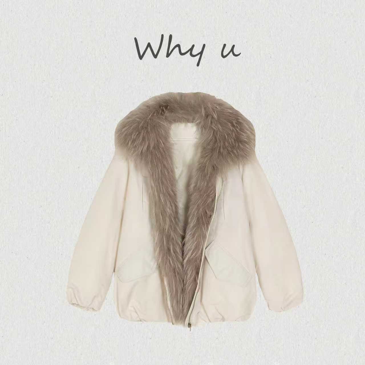 WHY U-25AW美洲貉毛领90鹅绒廓形加厚半暖羽绒服【予然】