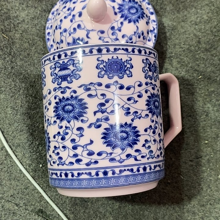 摆件陶红稀土莲托八宝办公杯