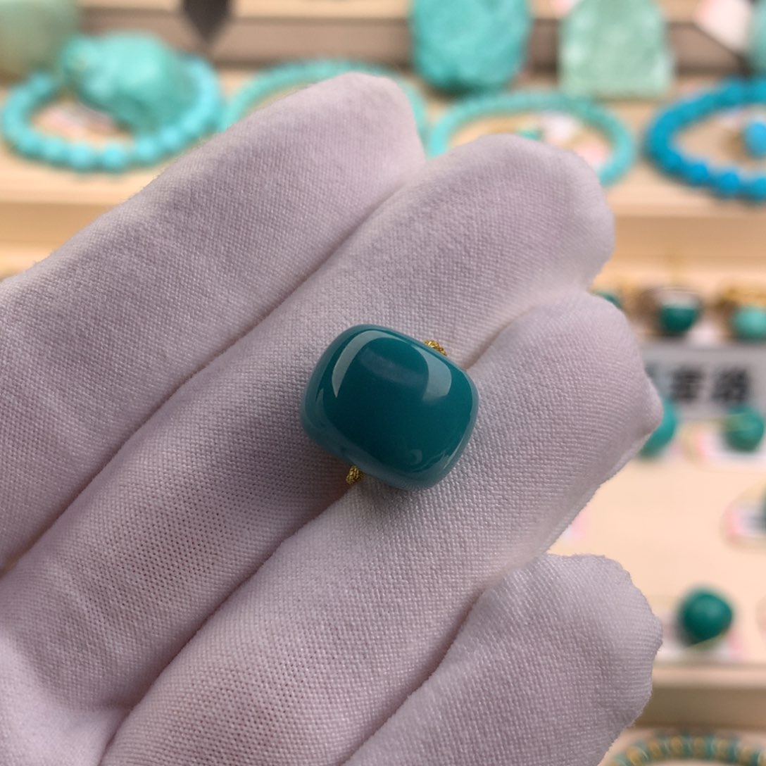 绿松石珠宝奇石未镶嵌14.5×11.7