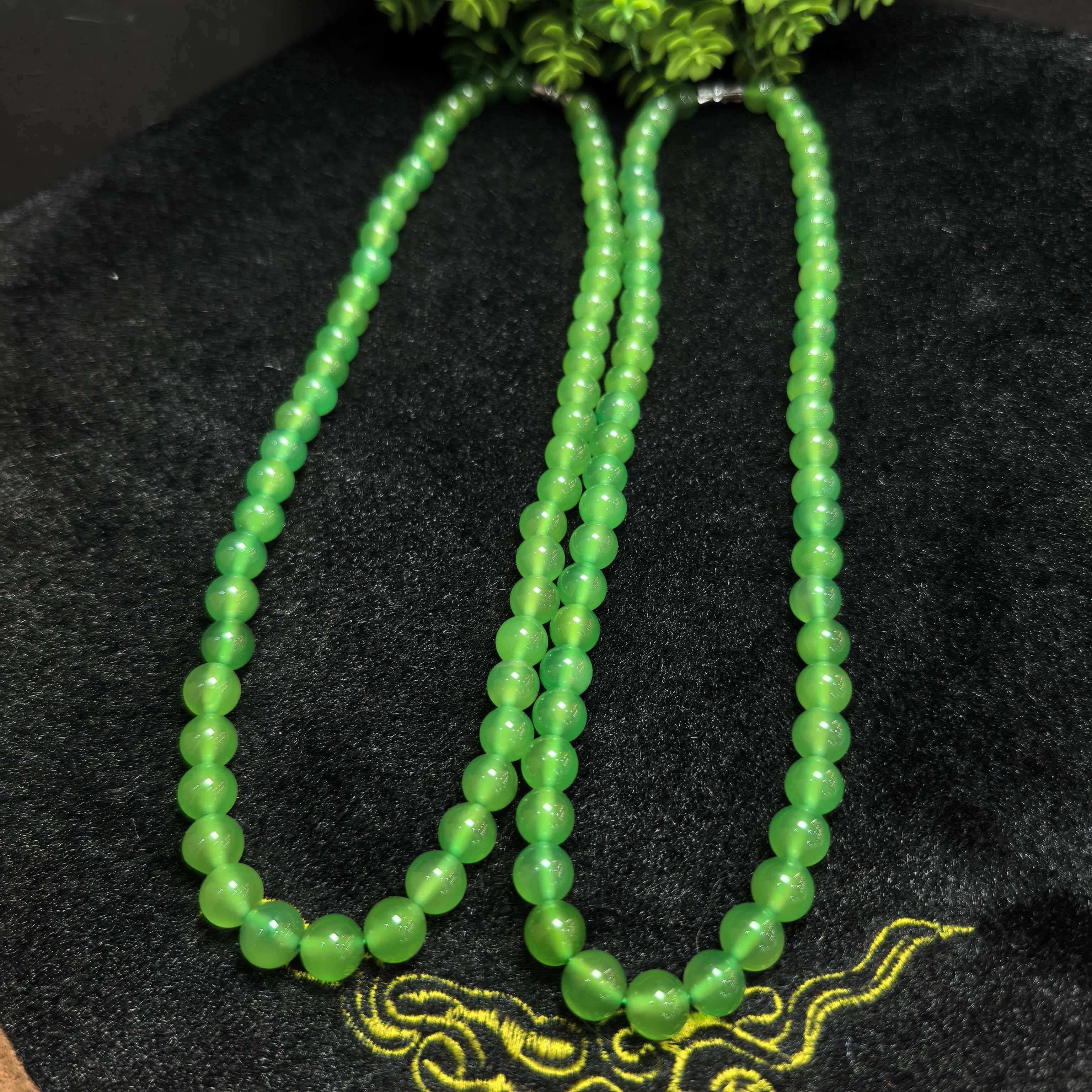 S7429【东齐珠宝】极光幽灵绿玛瑙绿项链-多样性发货只发一件