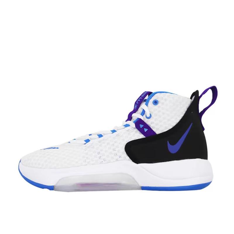 清货 耐克正品 Nike Zoom Rize 1 黑白蓝中帮篮球鞋 BQ5398-101