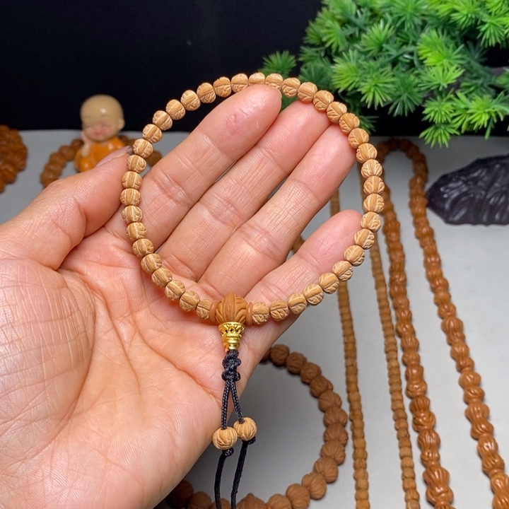 肉***头手串桃核金蟾手持