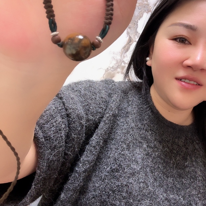 蛇纹石玉合金颈饰
