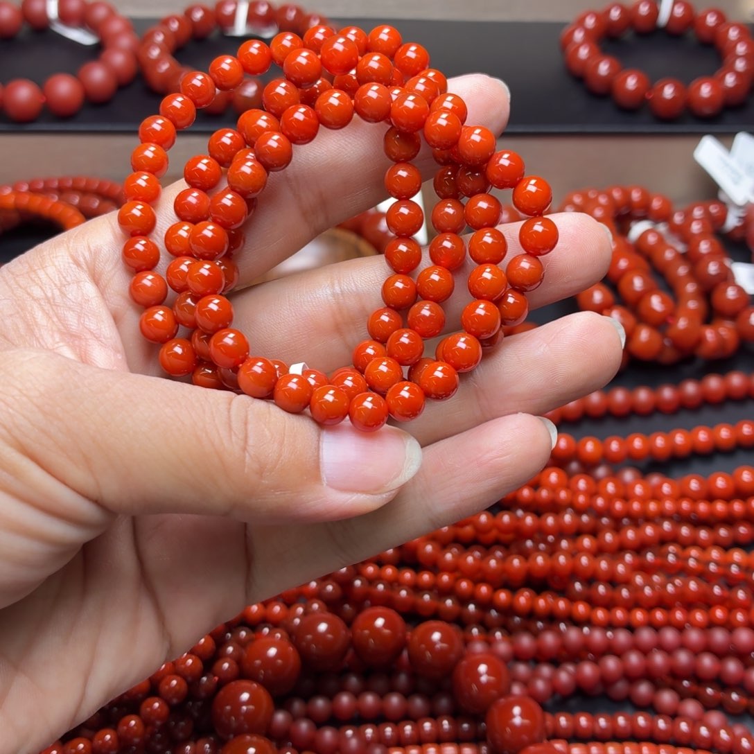 S****玛瑙/玉髓天然玛瑙手串多圈未镶嵌