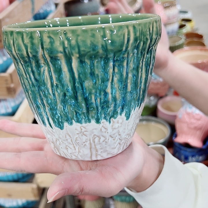 有孔，凑单福利满10元发货陶瓷多肉花盆！