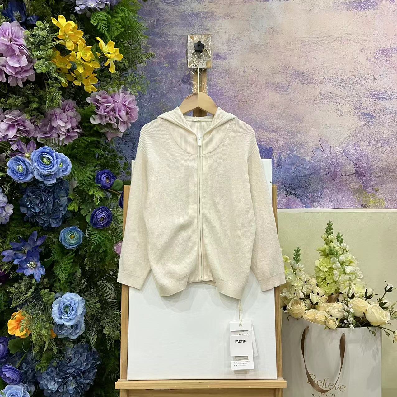 465F米色毛衣8008