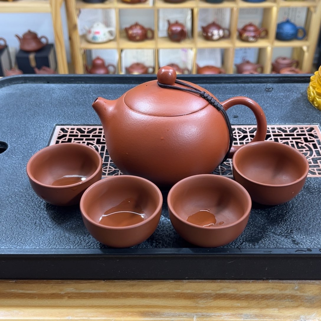 紫砂紫砂胖西施（一壶四杯）
