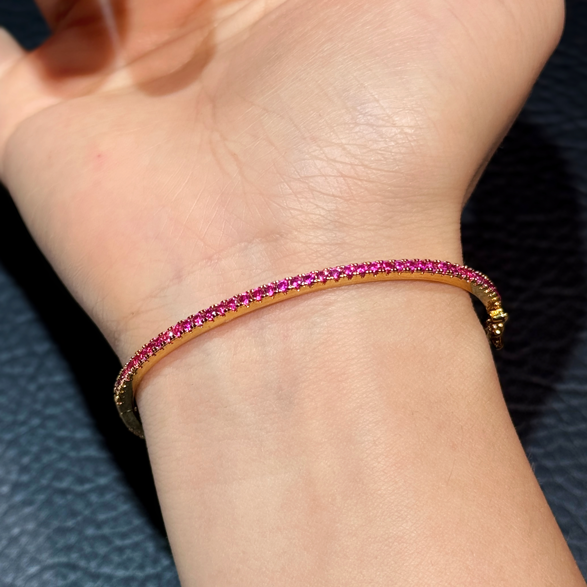 典藏轻奢-红宝石-高精切宝石手镯YE-1551