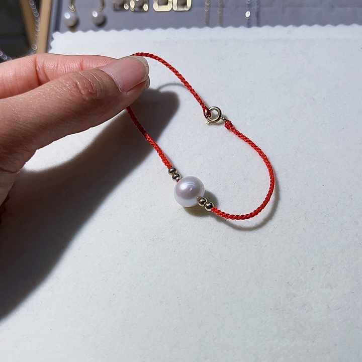 淡水珍珠夹子银S925镶嵌