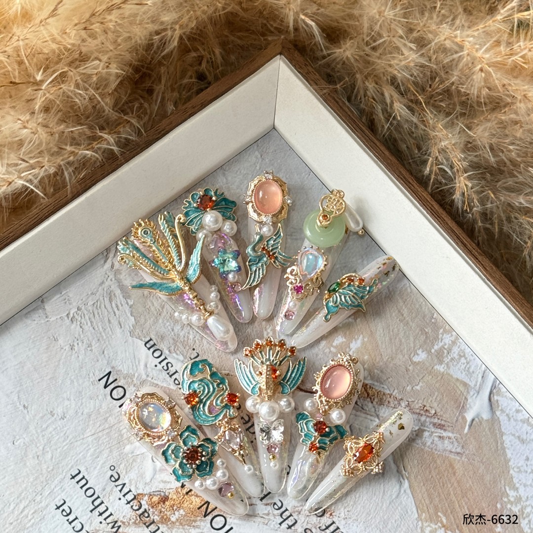 【凤求凰】古风掐丝珐琅凤凰猫眼锆石