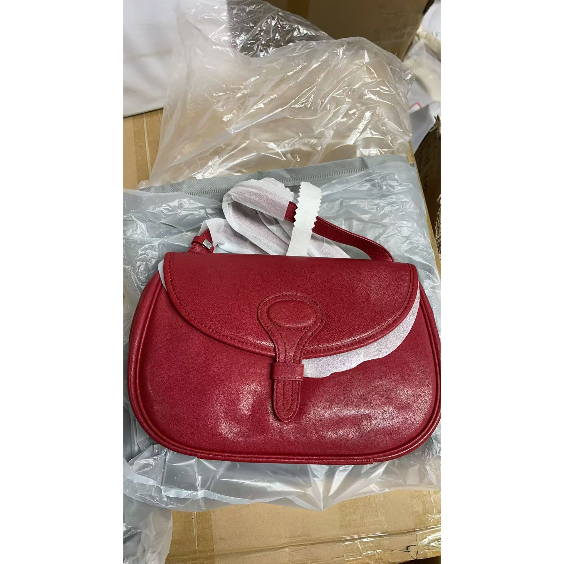 【点点福利】60269红色【清货有瑕】时尚轻奢百搭气质女包