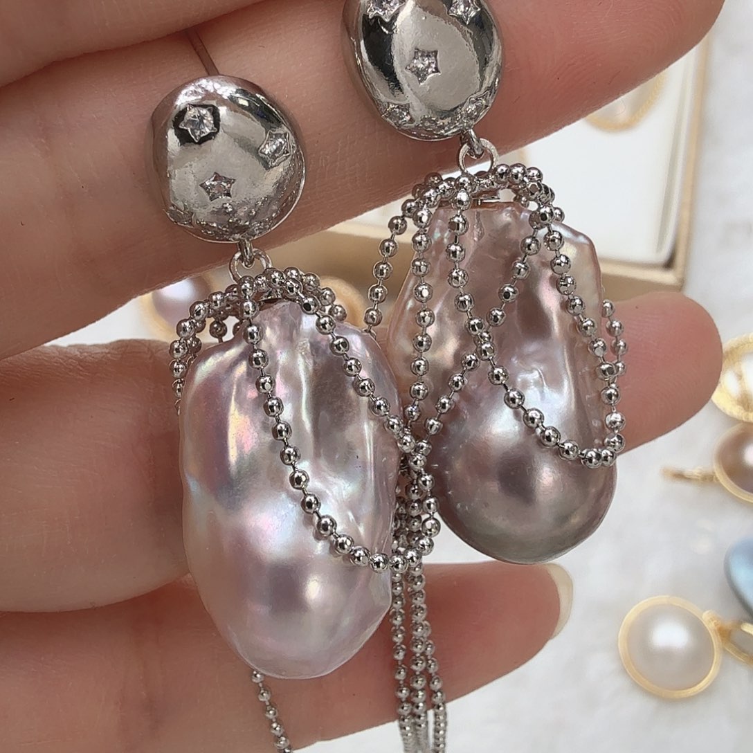 未镶嵌耳饰淡水珍珠