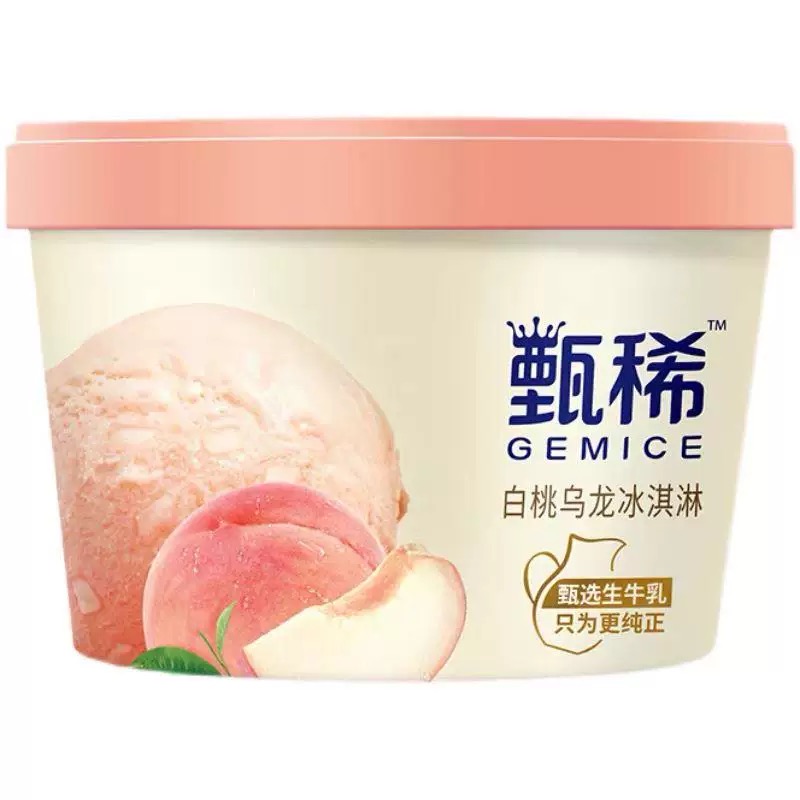 伊利甄稀白桃乌龙冰淇淋90g