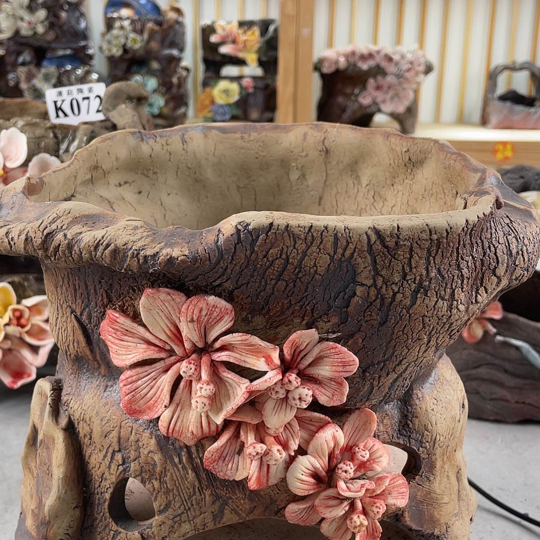 紫砂花盆景德镇陶瓷花盆