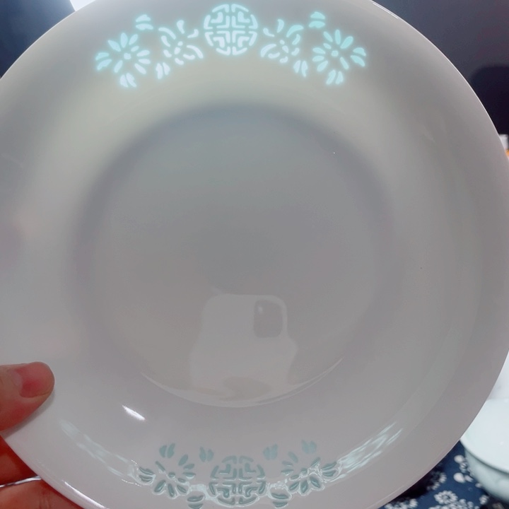 青花玲珑8寸碗盆花雕新款