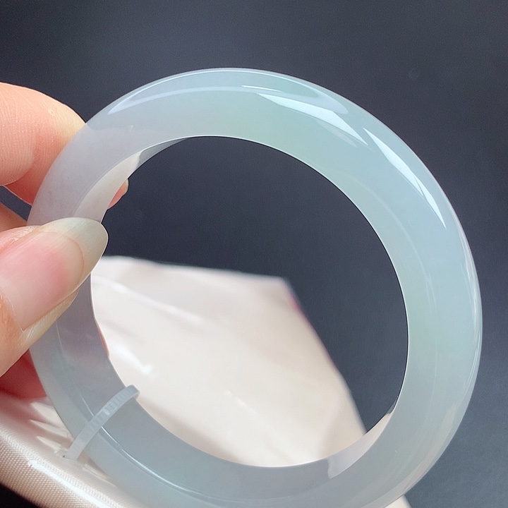 开***心翡翠未镶嵌手镯54圈口