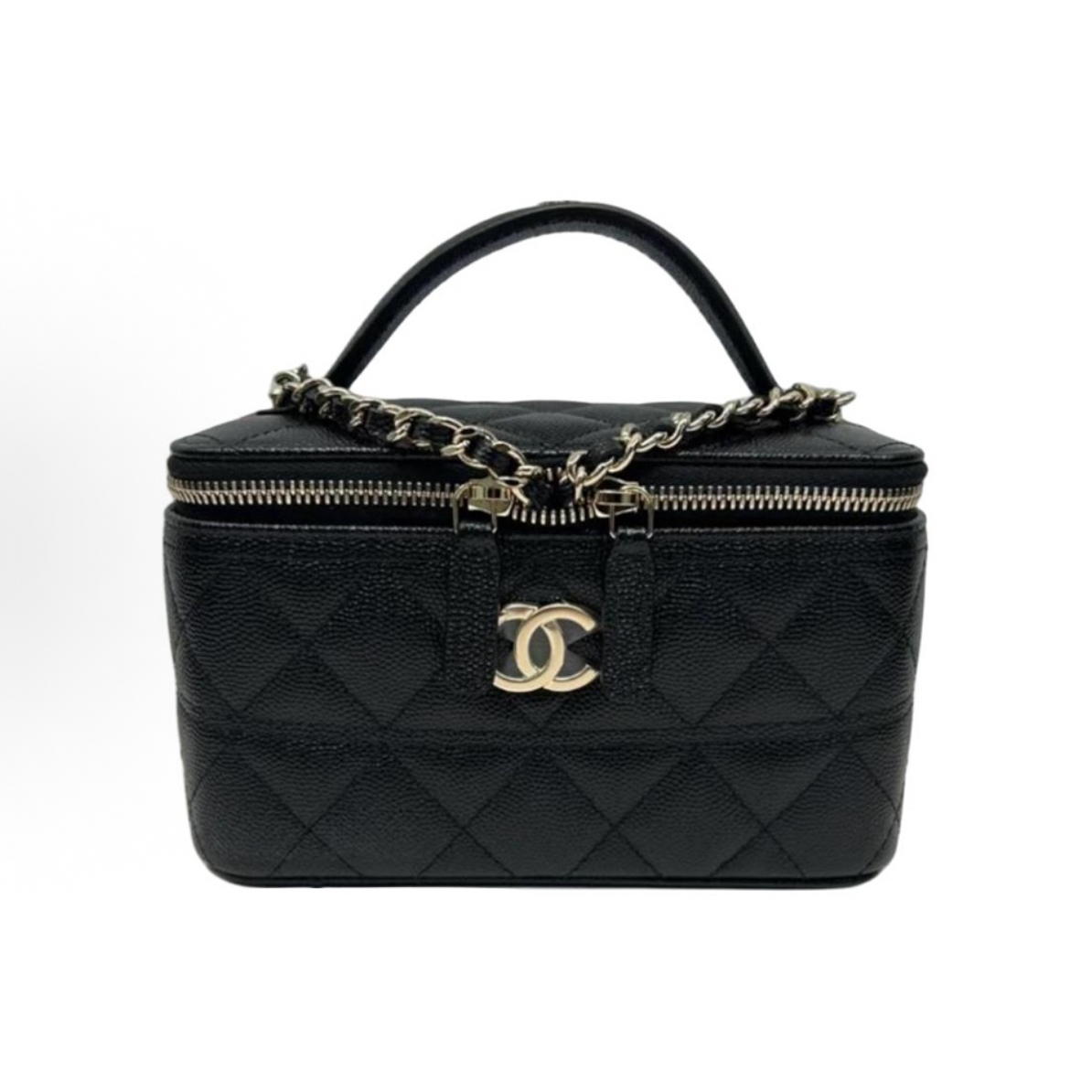 99新 Chanel/香奈儿 25C新款LP手柄长盒子包斜挎包芯片款