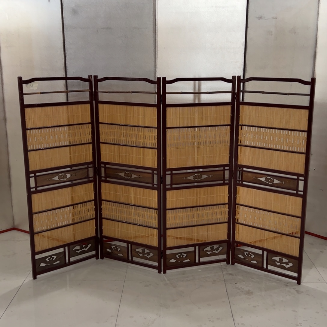 绘画秸秆屏风框画茶空间设计