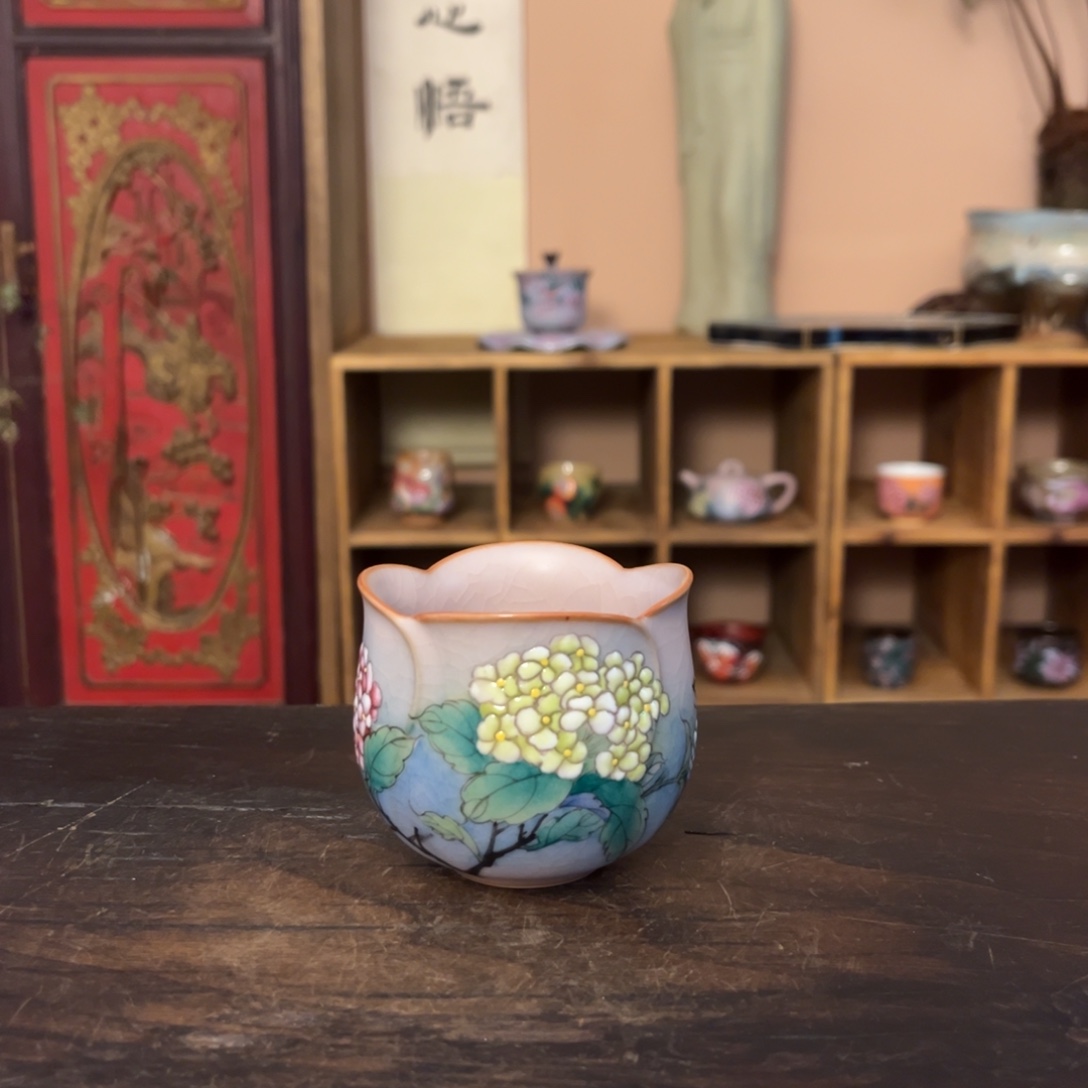 柴烧纯手工手绘陶瓷