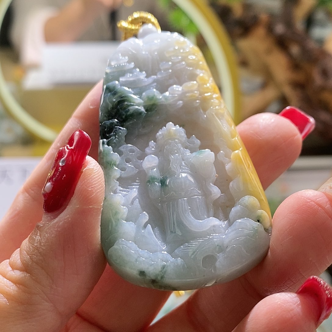 【闪购商品】翡翠颈饰未镶嵌财神