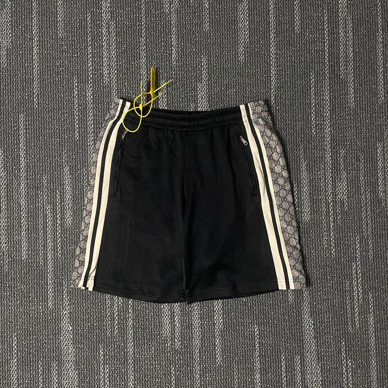 99新 GUCCI/古驰 侧边双G字母条纹图案休闲短裤/尺码S/6059