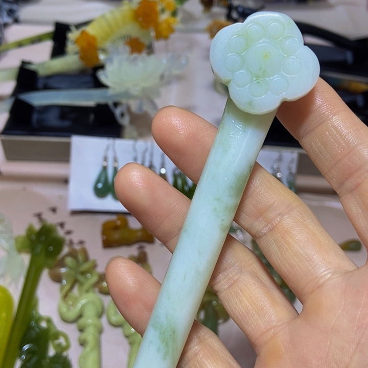 蛇纹石玉发簪未镶嵌