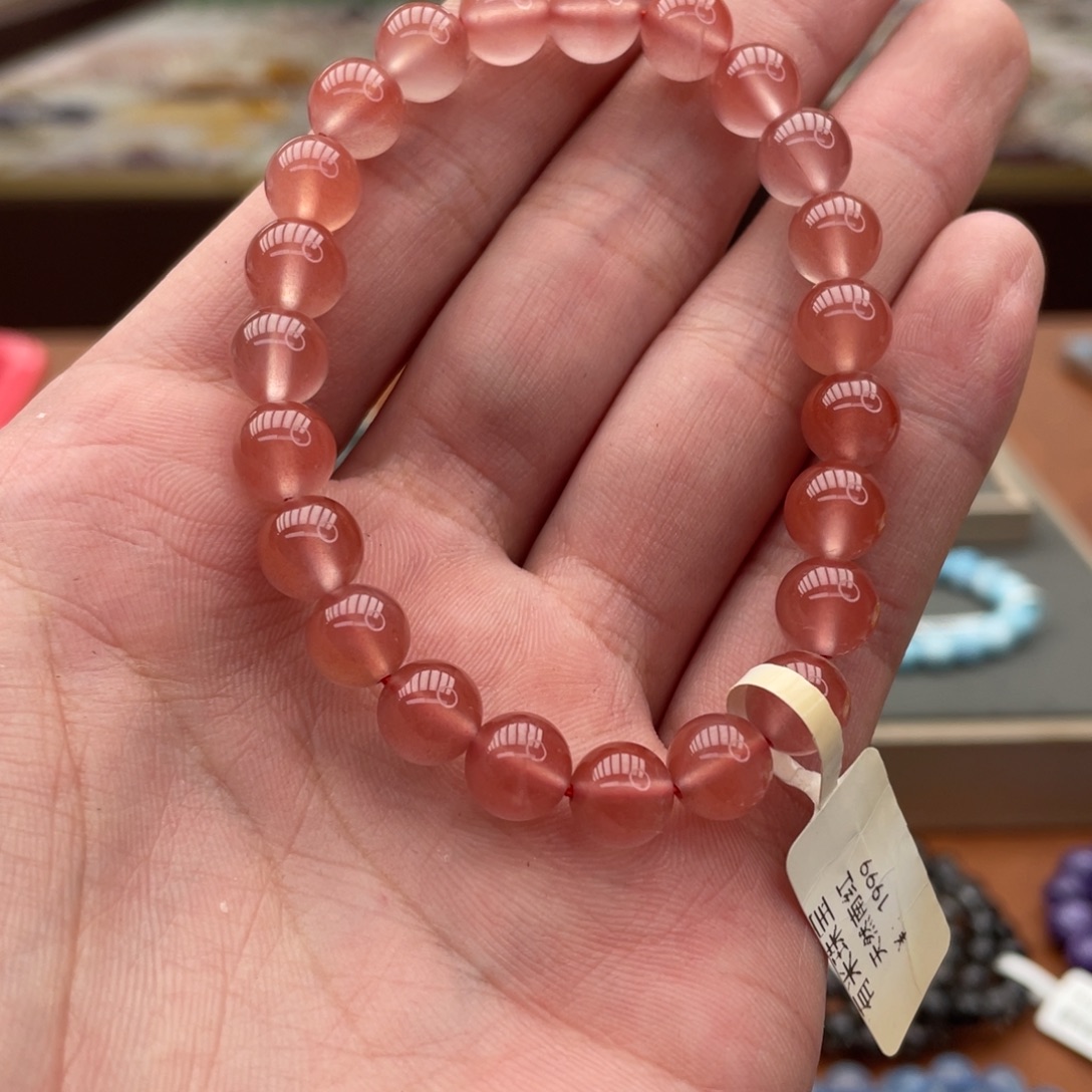 参***丷手链未镶嵌水晶南红8